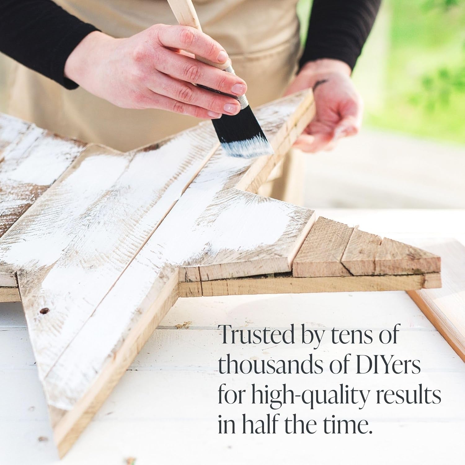 Country Chic All-In-One Chalk Paint for Furniture, Cabinets, Home Decor, Eco-Friendly, Matte Finish, Built-In Primer & Top Coat for Wood, Metal - Driftwood (Brown) - Pint 16 Oz (475 Ml)
